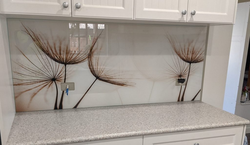 Digital Vinyl printed glass splashback