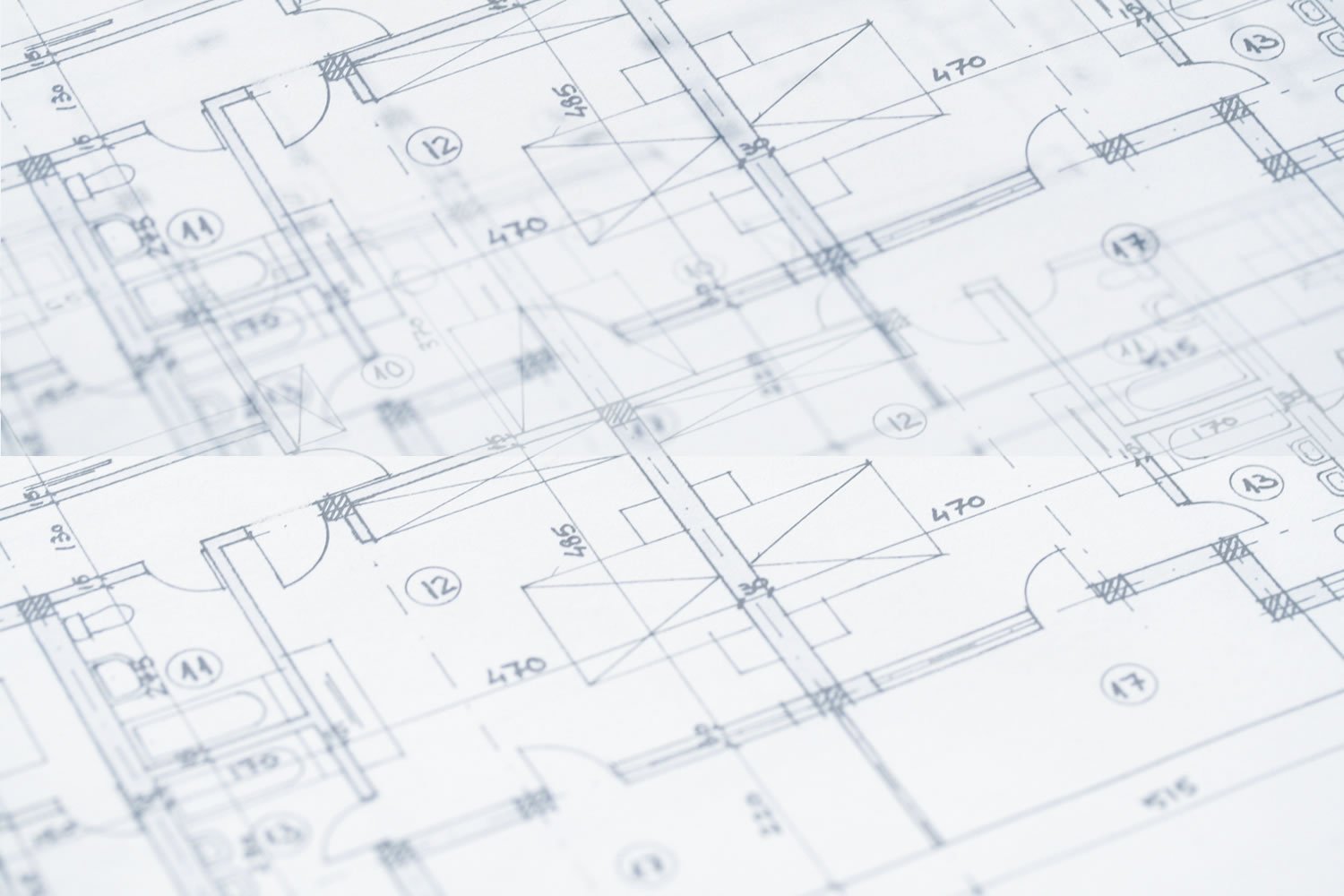 Architectural blueprints and technical drawings