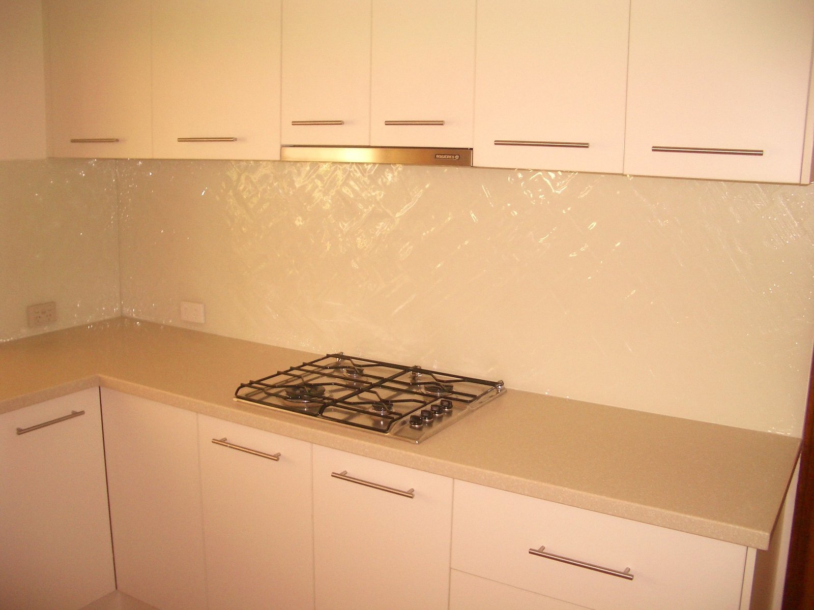 SUEDEfx Whisper White kiln formed textured glass panel by Harbour Glass