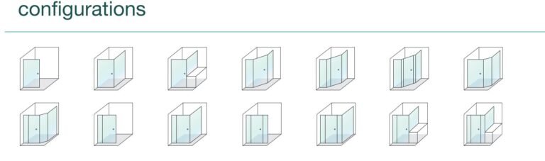 Harbour-Glass-Semi-Frameless-Shower-Configurations-Layouts